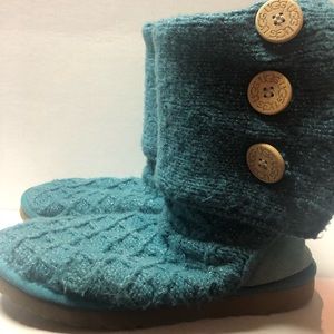 Teal shimmering UGG boots